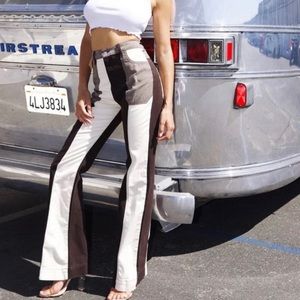 Woodstock 80s Color-block Flare Jeans